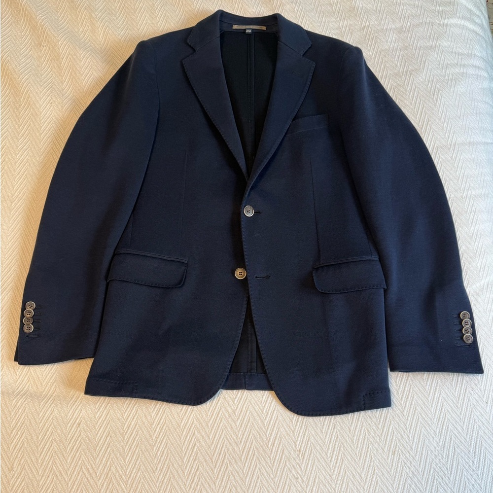 Suitsupply Navy Knit Blazer